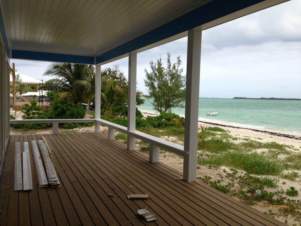 Still a gorgeous view from the large deck. 