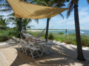 View of Schooner Bay from the Cabana Beach Club deck.