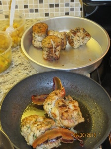 Preparing the Lobster Tails