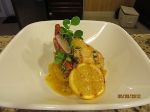 Course 3: Local Butter Grilled Lobster Tail with Fennel Ragout & Caramelized Lemon