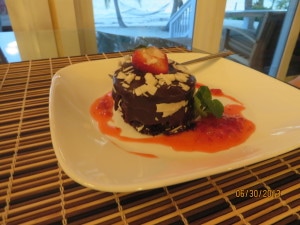 Decadent Chocolate Cake for dessert!