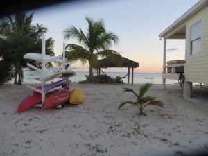 Our new kayak/paddle board stand between Kokomo and Calypso.  We plan to add a thatched roof soon.