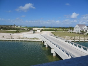 Looking over the harbour bridge and at Schooner Bay