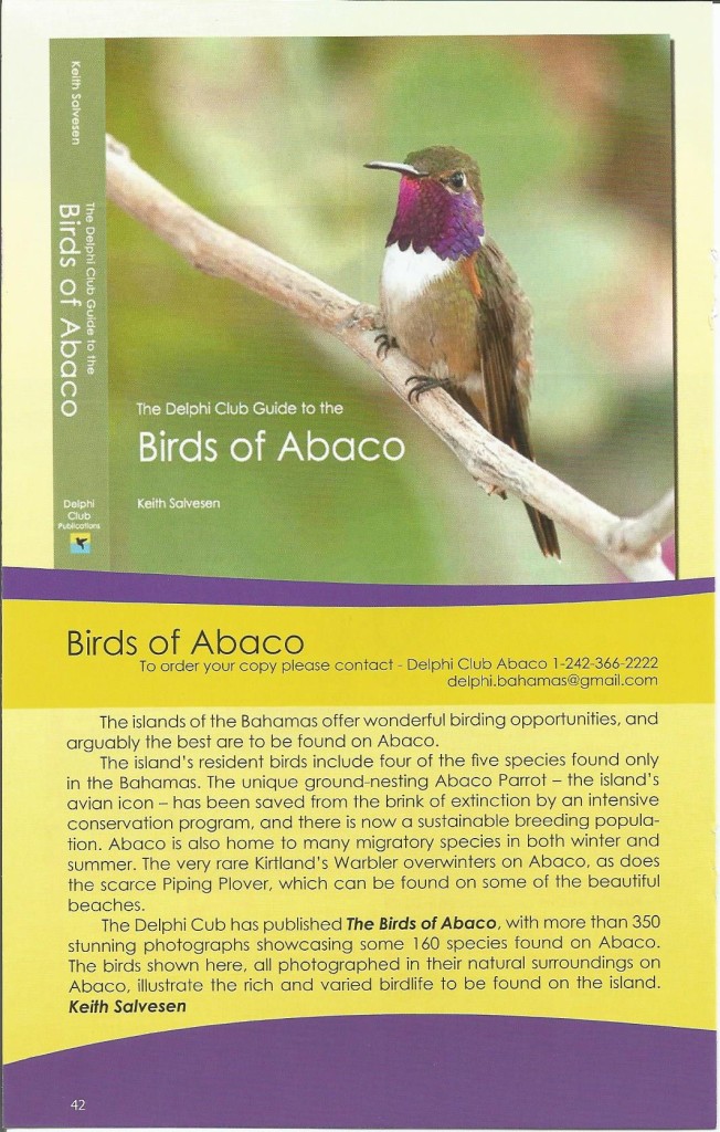 From: The Delphi Club Guide to the Birds of Abaco